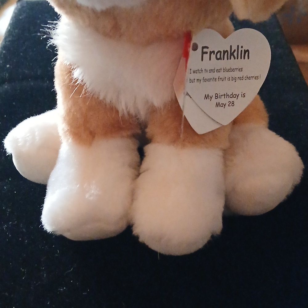 Ty Plush Dog Toy in Brown and White (Franklin) - Picture 5 of 9